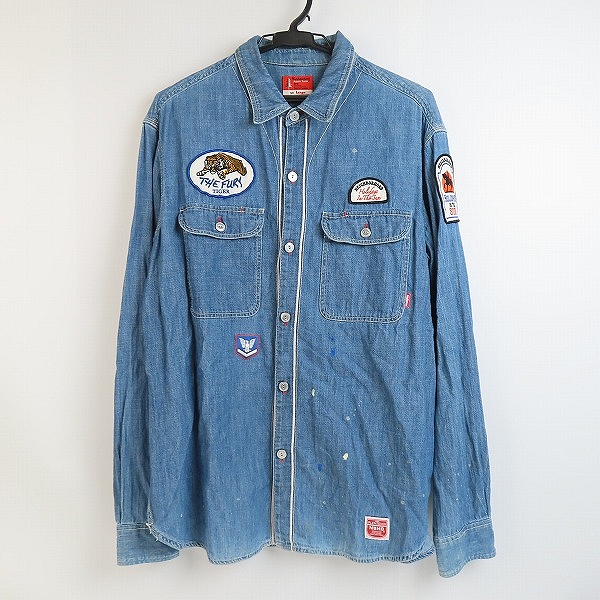 実際に弊社で買取させて頂いたNEIGHBORHOOD/ネイバーフッド  ロゴ ワッペン デニムシャツ /091BENH-SHM03/L