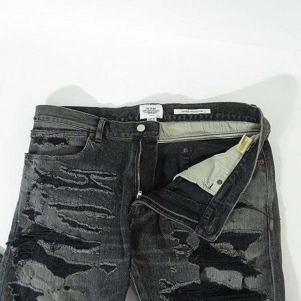 実際に弊社で買取させて頂いたCRIMIE/クライミー BORN FREE SUPER CLASH DENIM JEANS ダメージ加工 デニムパンツ/ブラック系/CR1-02A1-PL05 /30の画像 7枚目