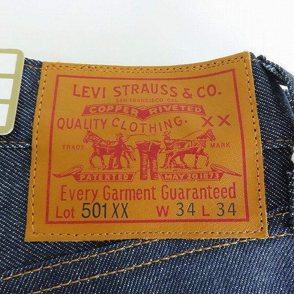実際に弊社で買取させて頂いた【未使用】Levi's/リーバイス LVC/VINTAGE CLOTHING 501XX 復刻1937年モデル デニムパンツ 375010015 /W34 L34の画像 2枚目