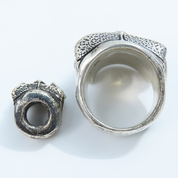 実際に弊社で買取させて頂いた【ギャラ付き】STARLINGEAR/スターリンギア USN 限定 パンチャーニューガッサーリング 22-23号 ビーズ エメラルド 2点セットの画像 5枚目