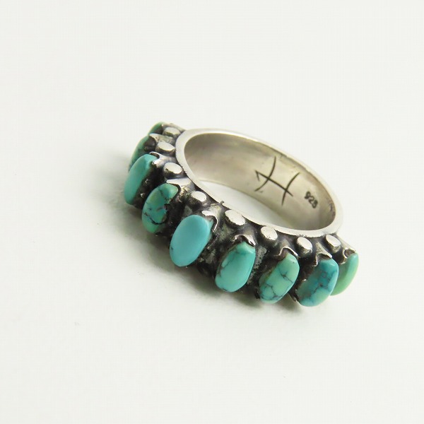 実際に弊社で買取させて頂いたHOLLYWOOD RANCH MARKET/ハリウッドランチマーケット シルバーリング ターコイズ 7号-7.5号