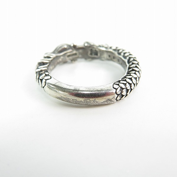 実際に弊社で買取させて頂いたBloody Mary/ブラッディーマリー 青龍 シルバーリング w/ブルーダイヤモンド 11号の画像 3枚目