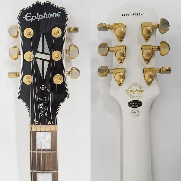 実際に弊社で買取させて頂いた★Epiphone/エピフォン Les Paul Custom Pro/レスポールカスタム プロ コイルタップ＆フェイズ搭載 ソフトケース付の画像 2枚目