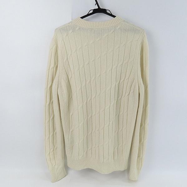 実際に弊社で買取させて頂いたDunhill/ダンヒル カシミヤ100% ケーブル編みクルーネックニット/Lの画像 1枚目