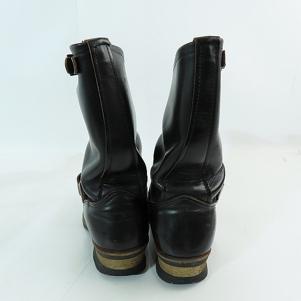 実際に弊社で買取させて頂いたRED WING/レッドウィング レザーエンジニアブーツ ブラック 8の画像 1枚目