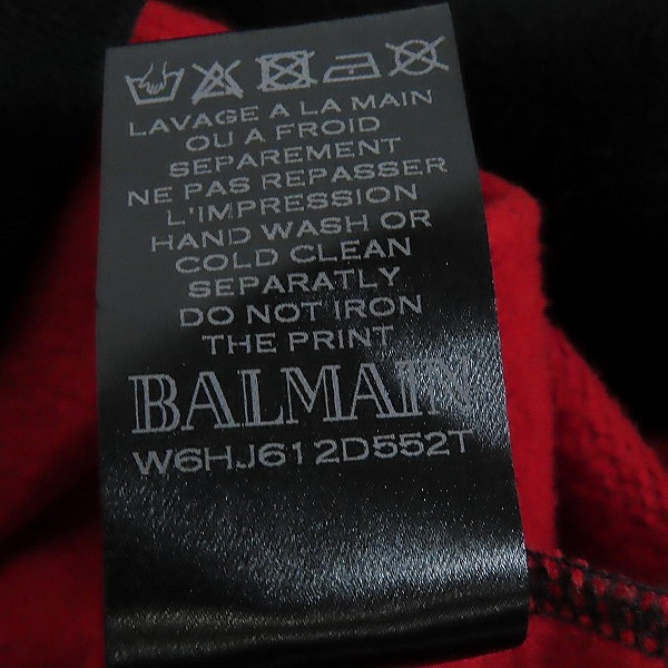 実際に弊社で買取させて頂いたBALMAIN/バルマン チェック プルオーバーパーカー/Sの画像 5枚目