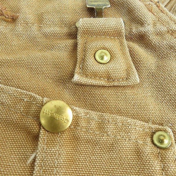 実際に弊社で買取させて頂いたCarhartt/カーハート オーバーオール キャメル 46×32の画像 5枚目