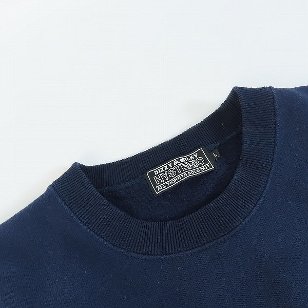 実際に弊社で買取させて頂いたHYSTERIC GLAMOUR/ヒステリックグラマー DIZZY&MILKY スウェット バックプリント 02233CS05 Lの画像 5枚目