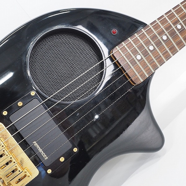 実際に弊社で買取させて頂いた★FERNANDES/フェルナンデス ZO-3C ぞうさん ゴールドパーツ アンプ内蔵ギター マッチングヘッド ソフトケース付 の画像 4枚目