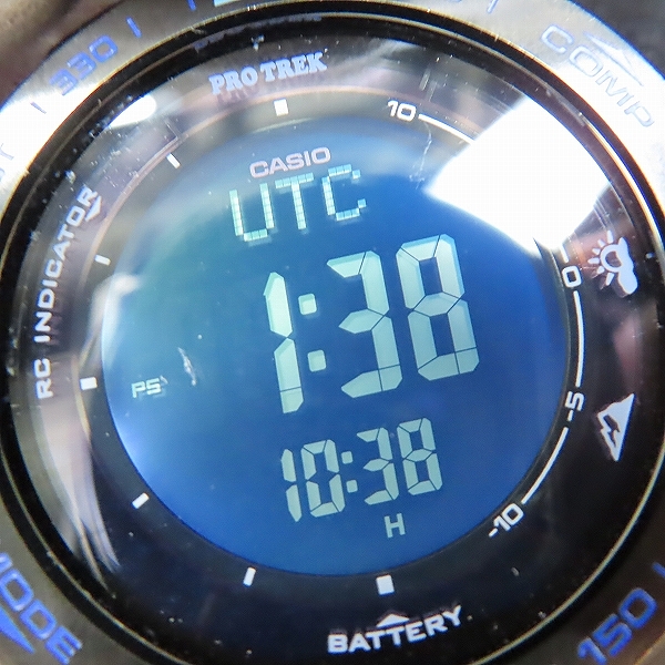 実際に弊社で買取させて頂いたCASIO/カシオ PROTREK/プロトレック トリプルセンサーVer.3 PRW-3100Y-1JFの画像 4枚目