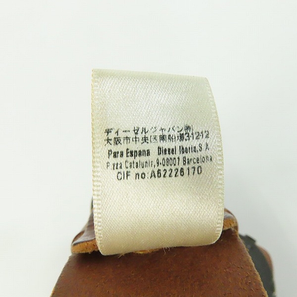 実際に弊社で買取させて頂いたDIESEL/ディーゼル イタリア製 スタッズ/ロゴ レザーベルト 90/36の画像 6枚目