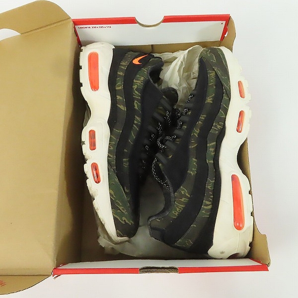 実際に弊社で買取させて頂いたNIKE/ナイキ エアマックス 95 WIP "カーハート" ブラック/トータルオレンジ セイル AV3866-001/27.5の画像 7枚目
