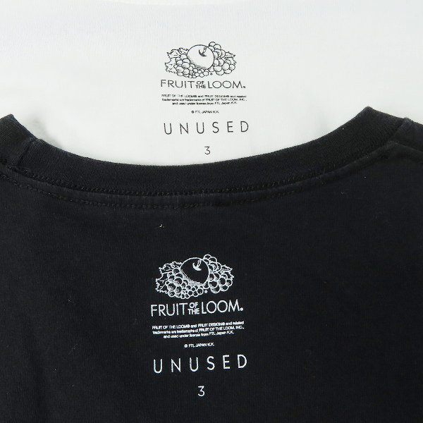 実際に弊社で買取させて頂いたUNUSEDx Fruit of the loom/アンユーズド×フルーツオブザルーム Pac Tee Tシャツ/2点セット の画像 2枚目