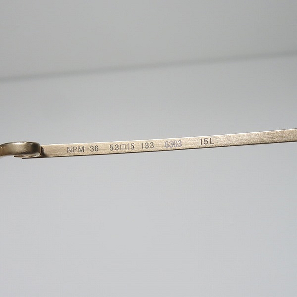 実際に弊社で買取させて頂いた999.9/フォーナインズ メガネフレーム アイウェア フルリム ネオプラスチック TITANIUM チタン NPM-36の画像 5枚目