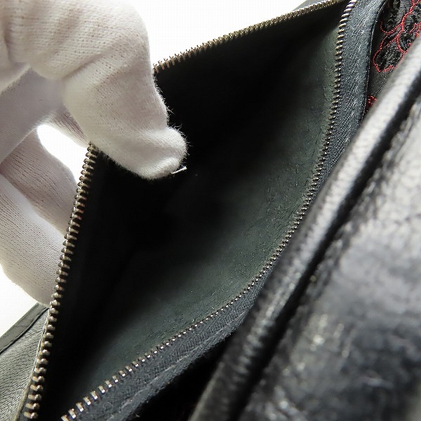 実際に弊社で買取させて頂いたBWL/BILL WALL LEATHER/ビルウォールレザー スカルボタン 長財布/ロングウォレット の画像 4枚目