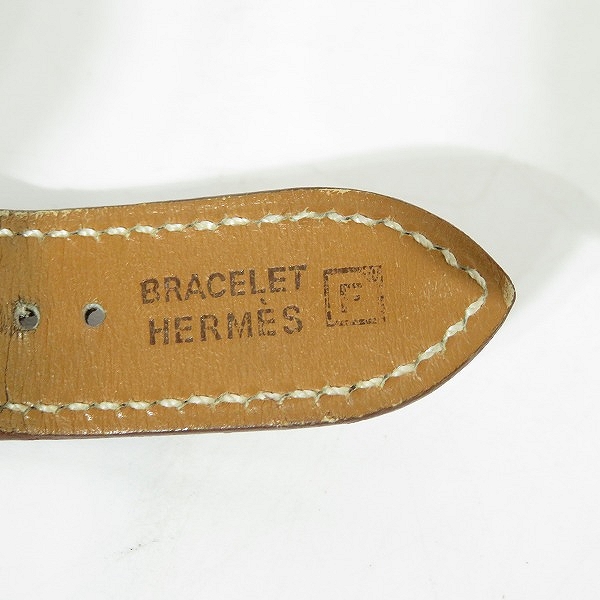 実際に弊社で買取させて頂いたHERMES/エルメス タンデム TA1.710 レザーベルト 腕時計【動作未確認】の画像 7枚目