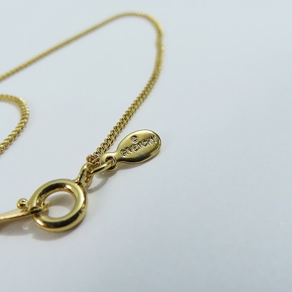 実際に弊社で買取させて頂いたGIVENCHY/ジバンシィ スクエア ラインストーン Gロゴ ゴールド加工 ネックレスの画像 6枚目