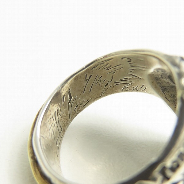 実際に弊社で買取させて頂いたBWL/BILL WALL LEATHER/ビルウォールレザー GRAFFITI MASTER SKULL RING/17号の画像 7枚目