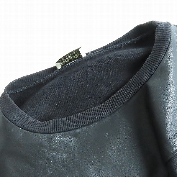 実際に弊社で買取させて頂いたSAINTLAURENTPARIS/サンローランパリ 14AW レザー切り替えスウェット 341246Y2DJ1/Sの画像 6枚目