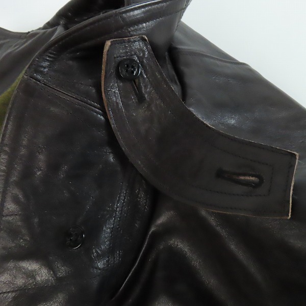 実際に弊社で買取させて頂いたBUZZ RICKSON'S/バズリクソンズ ウィリアム ギブソンコレクション レザーPコート BR80525/40の画像 5枚目