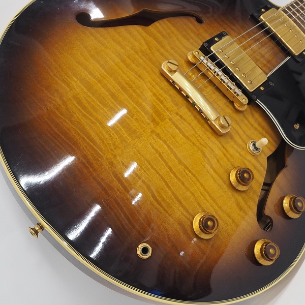 実際に弊社で買取させて頂いた★Stafford/スタッフォード FES-1200 BS セミアコ/エレキギター ハードケース付の画像 6枚目