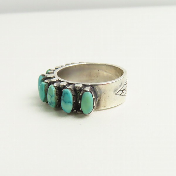 実際に弊社で買取させて頂いたHOLLYWOOD RANCH MARKET/ハリウッドランチマーケット シルバーリング ターコイズ 7号-7.5号の画像 2枚目
