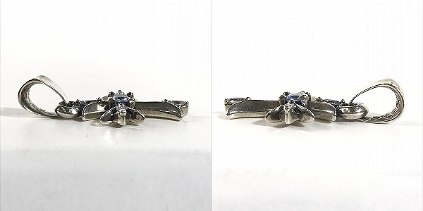 実際に弊社で買取させて頂いたTRAVIS WALKER/トラヴィスワーカー ストーンセット クロスペンダント/チェーン付きの画像 2枚目