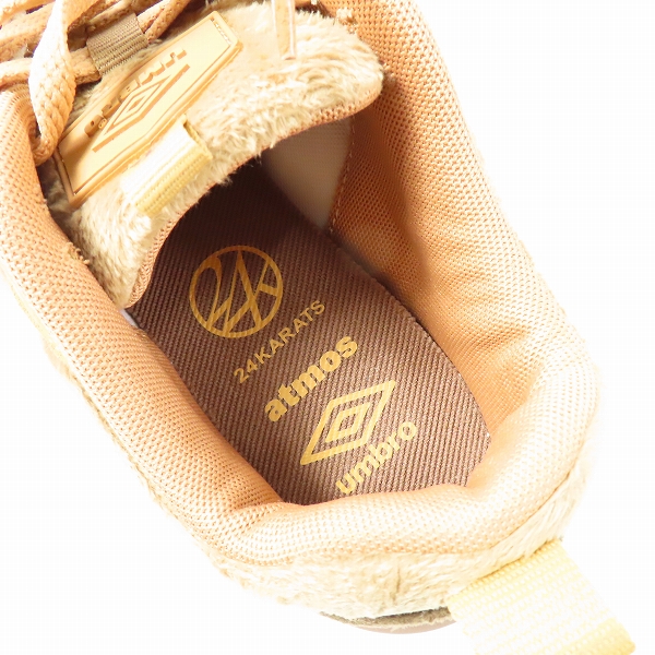 実際に弊社で買取させて頂いたUMBRO×atmos×24karats/アンブロ×アトモス×24カラッツ ボア/コーデュロイ スニーカー UL2SKC24BR/23.5の画像 4枚目