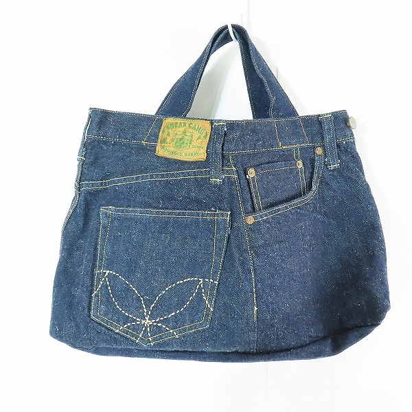 実際に弊社で買取させて頂いたSUGAR CANE/シュガーケーン 沖縄砂糖黍 デニム 2WAY ショルダー トートバッグ