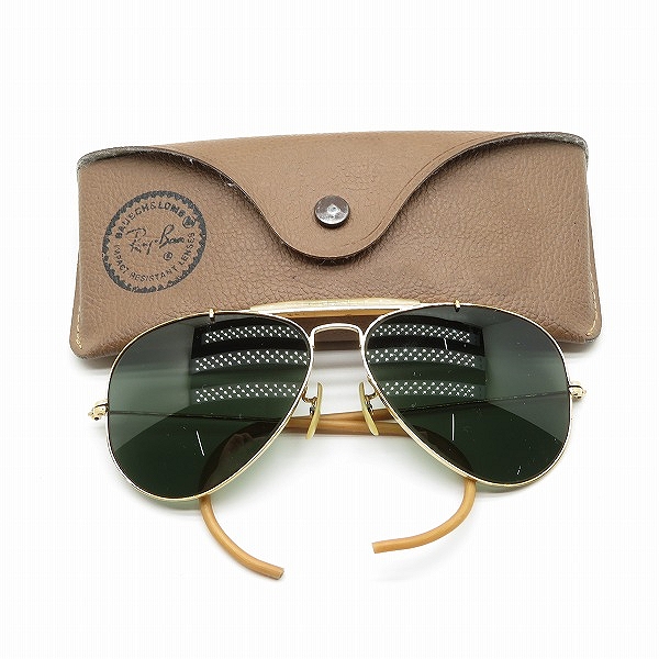 実際に弊社で買取させて頂いたRay-Ban/レイバン B&L/ボシュロム社製 ティアドロップ型 アイウェア/サングラス ゴールドの画像 9枚目