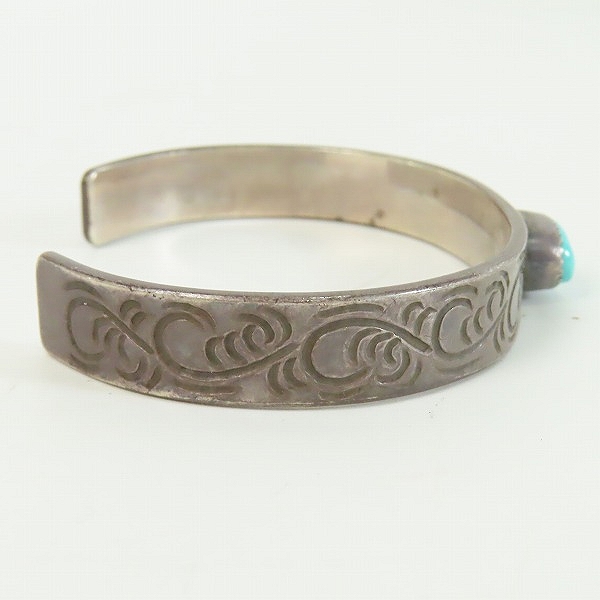 実際に弊社で買取させて頂いたTHE FLAT HEAD/フラットヘッド シルバーバングル ターコイズの画像 4枚目