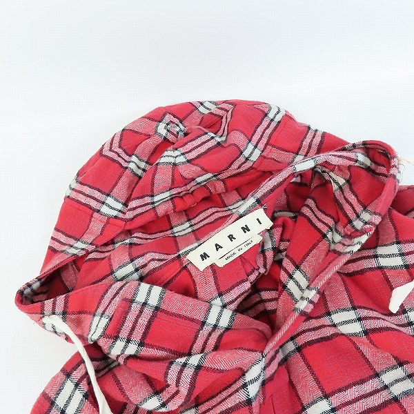 実際に弊社で買取させて頂いたMARNI/マルニ 19AW プルオーバーネルシャツ JPMU0004A0/48の画像 5枚目