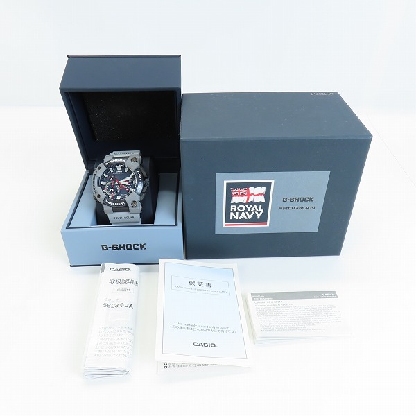 実際に弊社で買取させて頂いたG-SHOCK/Gショック FROGMAN/フロッグマン 電波ソーラー ROYAL NAVYコラボ GWF-A1000RN-8AJRの画像 9枚目