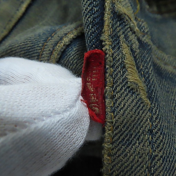 実際に弊社で買取させて頂いたLEVI S/リーバイス 505 ヴィンテージ 刻印5 42TALONジップ シングルステッチ デニムパンツの画像 3枚目