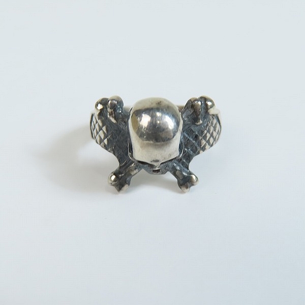 実際に弊社で買取させて頂いたCRAZY PIG/クレイジーピッグ Skull&Crossbones Ring/スカル＆クロスボーン リング 14.5号の画像 1枚目