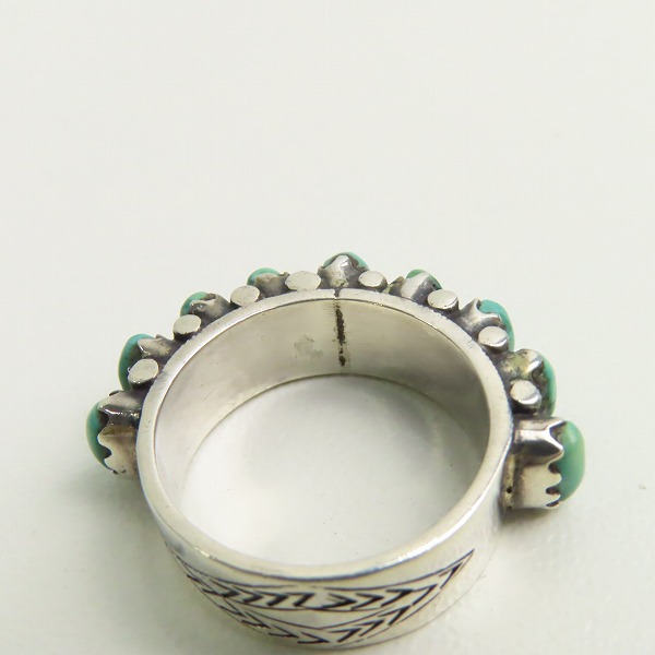 実際に弊社で買取させて頂いたHOLLYWOOD RANCH MARKET/ハリウッドランチマーケット シルバーリング ターコイズ 7号-7.5号の画像 7枚目