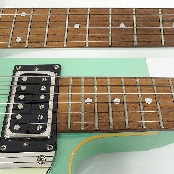 実際に弊社で買取させて頂いた★Duesenberg/デューセンバーグ DJP-SG Surf Green セミホロータイプ エレキギター ギグケース付の画像 3枚目