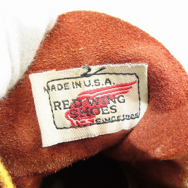 実際に弊社で買取させて頂いたRED WING/レッドウィング 旧羽タグ アイリッシュセッター モックトゥ ワークブーツの画像 5枚目