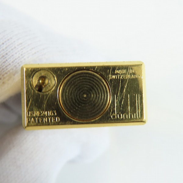 実際に弊社で買取させて頂いたdunhill/ダンヒル サイドローラー ガスライター ゴールドカラーの画像 2枚目