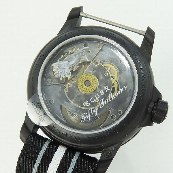 実際に弊社で買取させて頂いた【保証期間内】blancpain×swatch/ブランパン×スウォッチ OCEAN OF STORMS ダイバーズウォッチ SO35B400の画像 3枚目