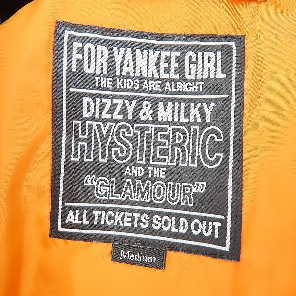 実際に弊社で買取させて頂いた【未使用】HYSTERIC GLAMOUR/ヒステリックグラマー WOMAN PIRATE/ガール プリント MA-1 フライト ジャケット 02223AB02/Mの画像 2枚目