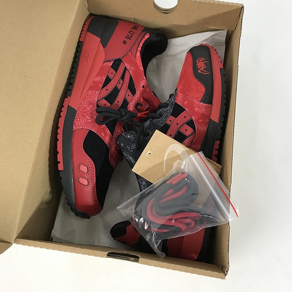 実際に弊社で買取させて頂いた【未使用】ア ムーダーズ×アトモス×アシックス Red Spider GEL-LYTE III OG/ゲルライト 3 OG 1201A854-001/26.5の画像 7枚目