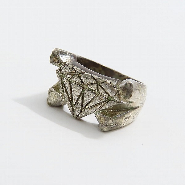 実際に弊社で買取させて頂いたUNDERCOVER/アンダーカバー SV925 ダイヤ ボーン リング/13.5-15号