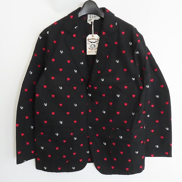 実際に弊社で買取させて頂いた【未使用】CALEE/キャリー ALLOVER EMBROIDERY HEART PATTERN JACKET/総柄 テーラード ジャケット CL-20AW001SP/L