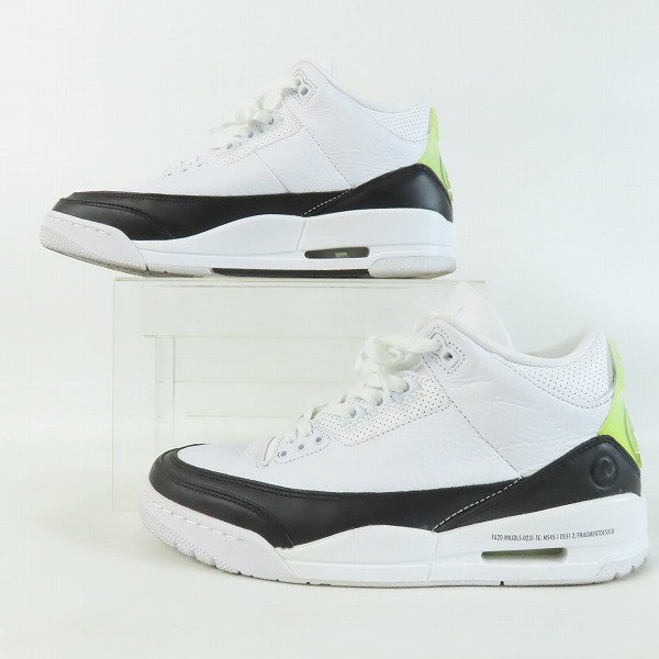 実際に弊社で買取させて頂いたFRAGMENT DESIGN×NIKE/フラグメントデザイン×ナイキ AIR JORDAN 3 エアジョーダン3 DA3595-100/26.5の画像 3枚目