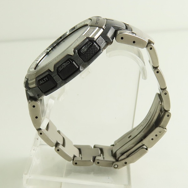 実際に弊社で買取させて頂いたCASIO/カシオ PRO TREK/プロトレック 電波ソーラー/トリプルセンサー PRW-1300Tの画像 1枚目