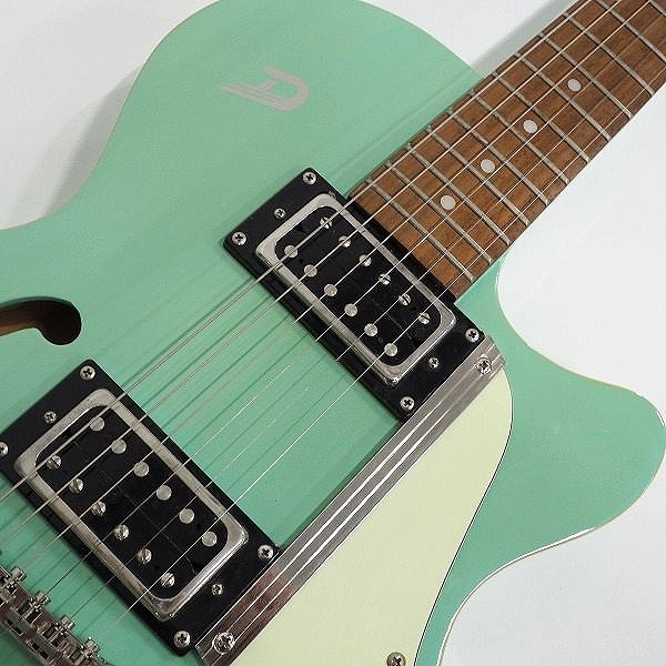 実際に弊社で買取させて頂いた★Duesenberg/デューセンバーグ DJP-SG Surf Green セミホロータイプ エレキギター ギグケース付の画像 4枚目
