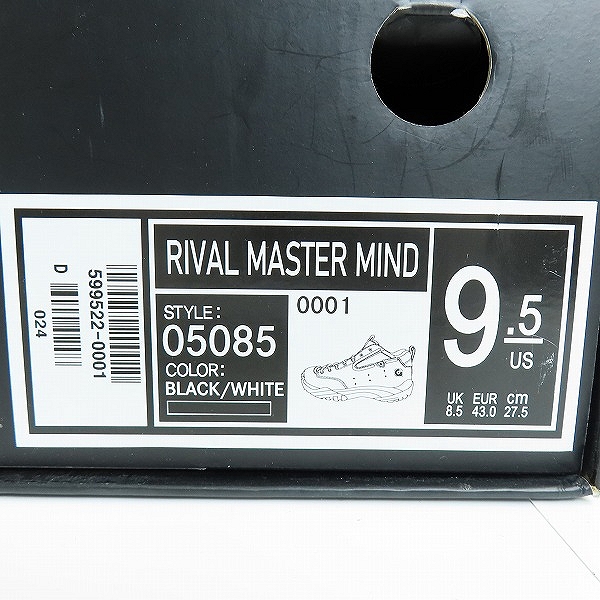 実際に弊社で買取させて頂いたgravis×RIVAL MASTER MIND/グラビス×ライバルマスターマインド スニーカー 05085 27.5の画像 9枚目
