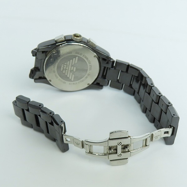 実際に弊社で買取させて頂いた【ジャンク/動作未確認】EMPORIO ARMANI/エンポリオ アルマーニ CERAMICA/セラミカ 腕時計 AR-1400の画像 3枚目