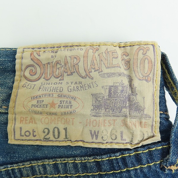 実際に弊社で買取させて頂いた(2)SUGAR CANE/シュガーケーン  デニム ハーフパンツ SC51201H1/36の画像 5枚目